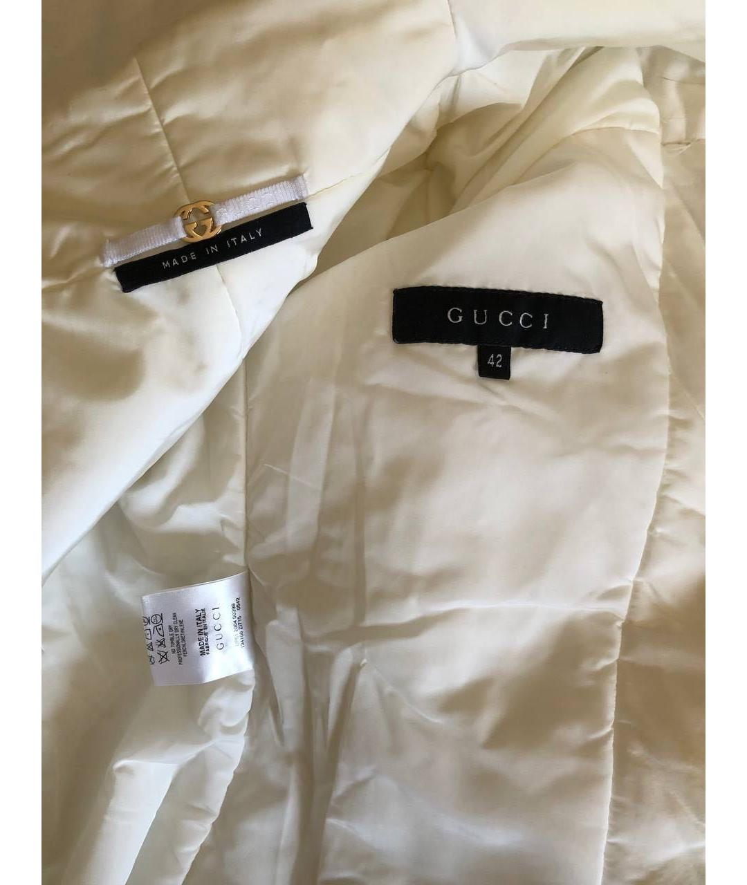 GUCCI Белая полиамидовая куртка, фото 4