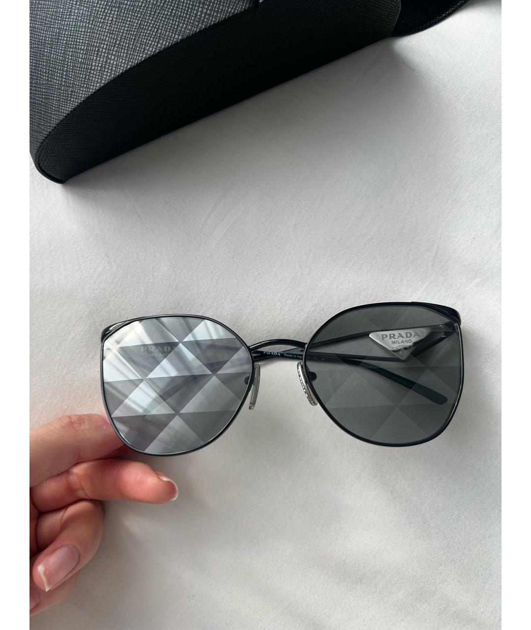 PRADA Черные пластиковые солнцезащитные очки, фото 8