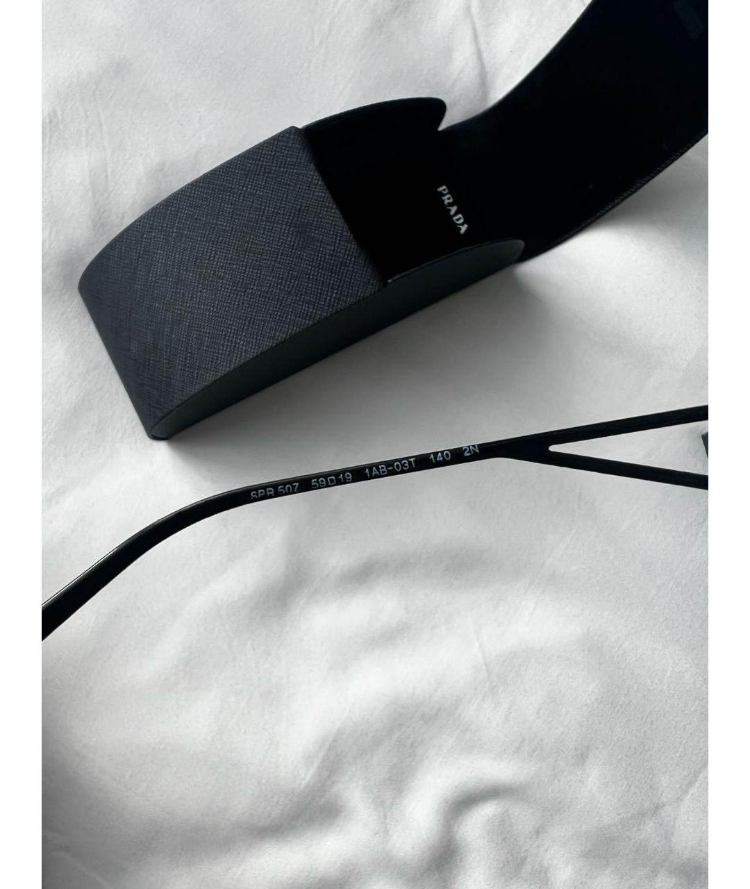 PRADA Черные пластиковые солнцезащитные очки, фото 6