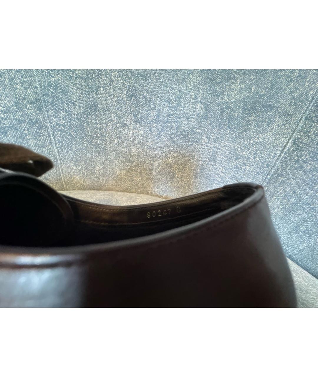 PRADA Коричневые кожаные туфли, фото 7