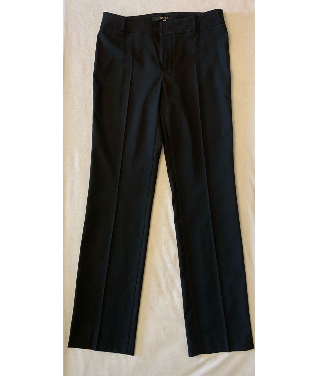 GIANFRANCO FERRE Черные полиэстеровые прямые брюки, фото 9