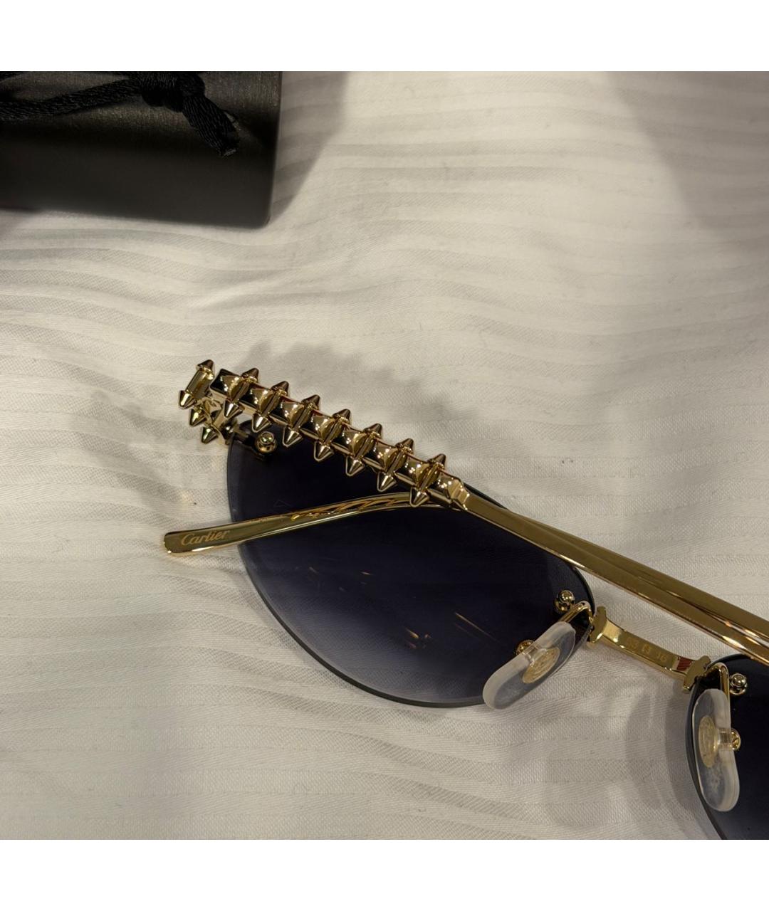 CARTIER Серые металлические солнцезащитные очки, фото 6