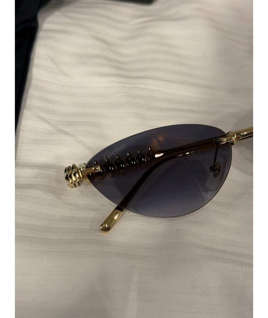 CARTIER Серые металлические солнцезащитные очки, фото 5
