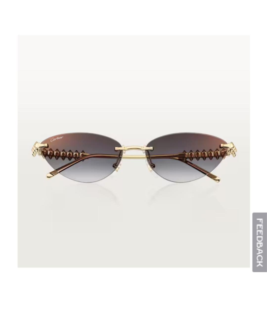 CARTIER Серые металлические солнцезащитные очки, фото 2