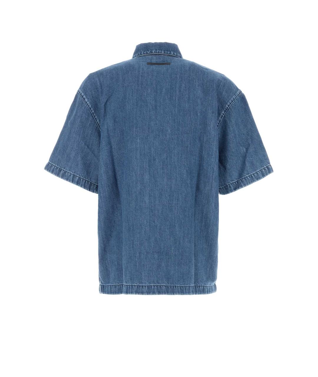 7 FOR ALL MANKIND Синяя хлопковая кэжуал рубашка, фото 2