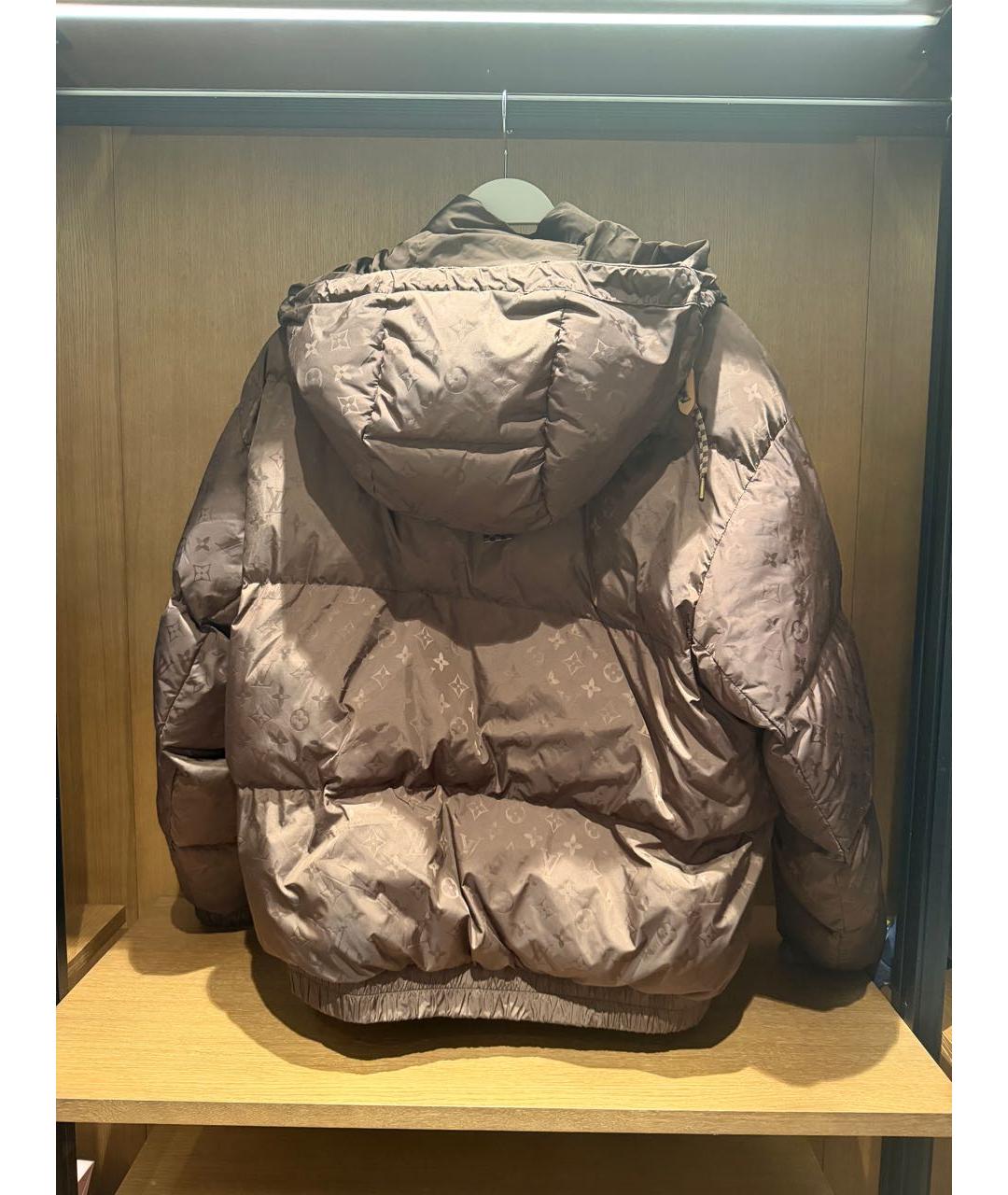LOUIS VUITTON Коричневый полиамидовый пуховик, фото 2