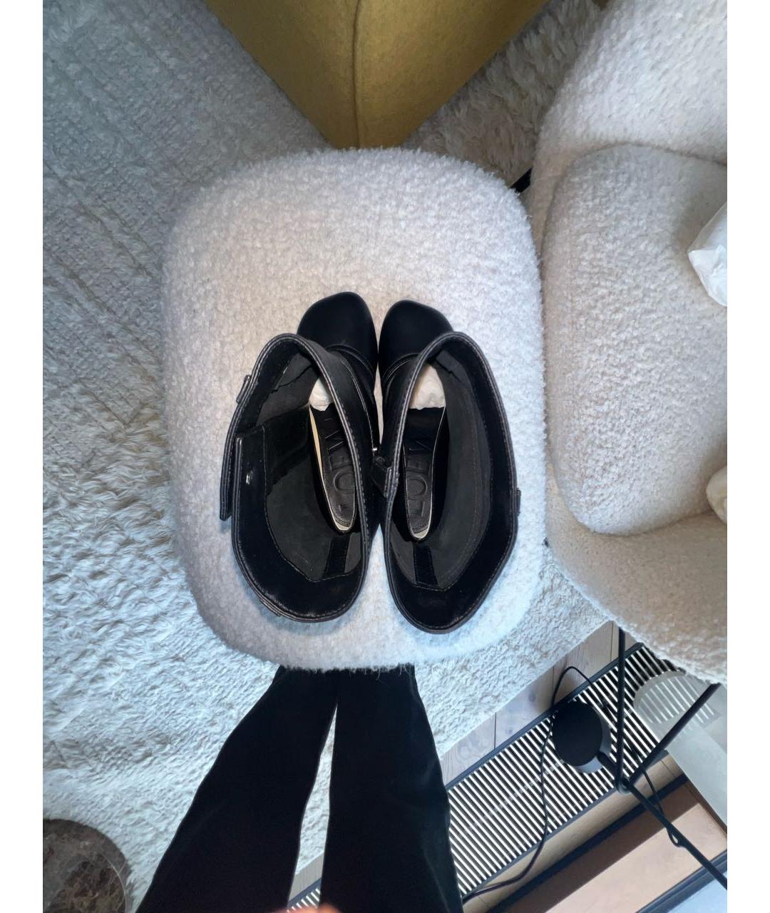 LOEWE Черные кожаные ботильоны, фото 3