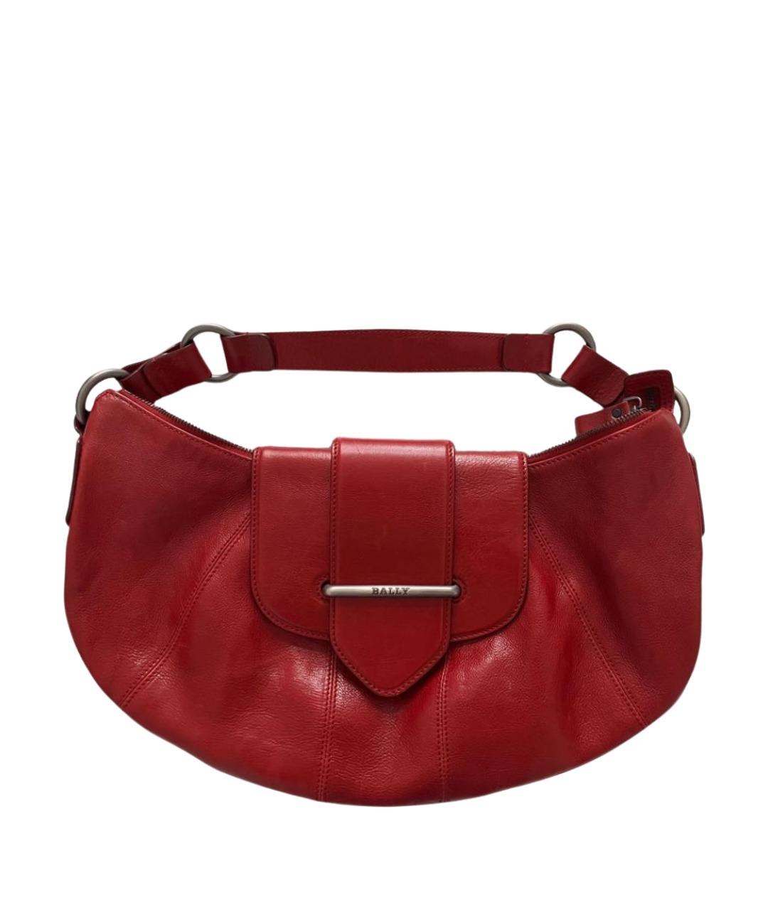 BALLY Красная кожаная сумка через плечо, фото 1