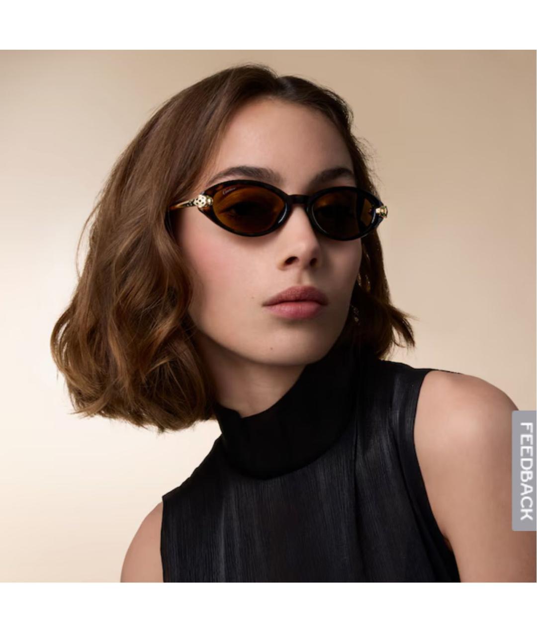 CARTIER Черные пластиковые солнцезащитные очки, фото 2