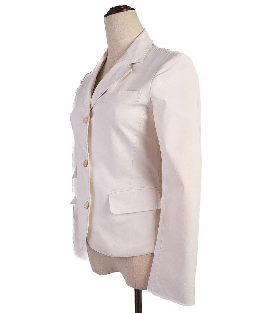 LORO PIANA Белый хлопковый жакет/пиджак, фото 6