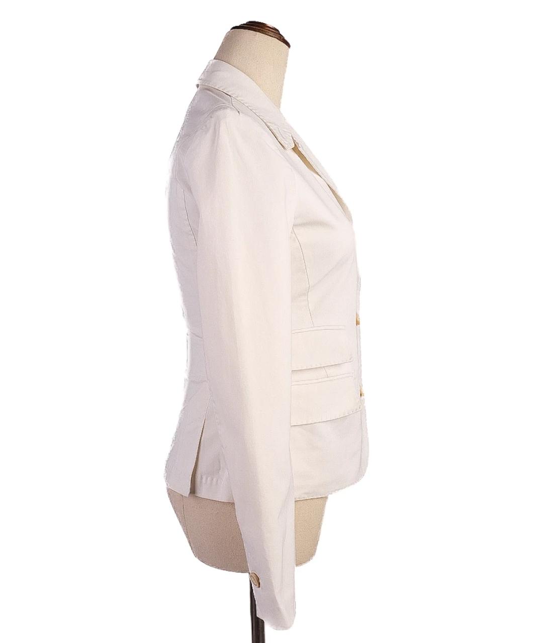 LORO PIANA Белый хлопковый жакет/пиджак, фото 5