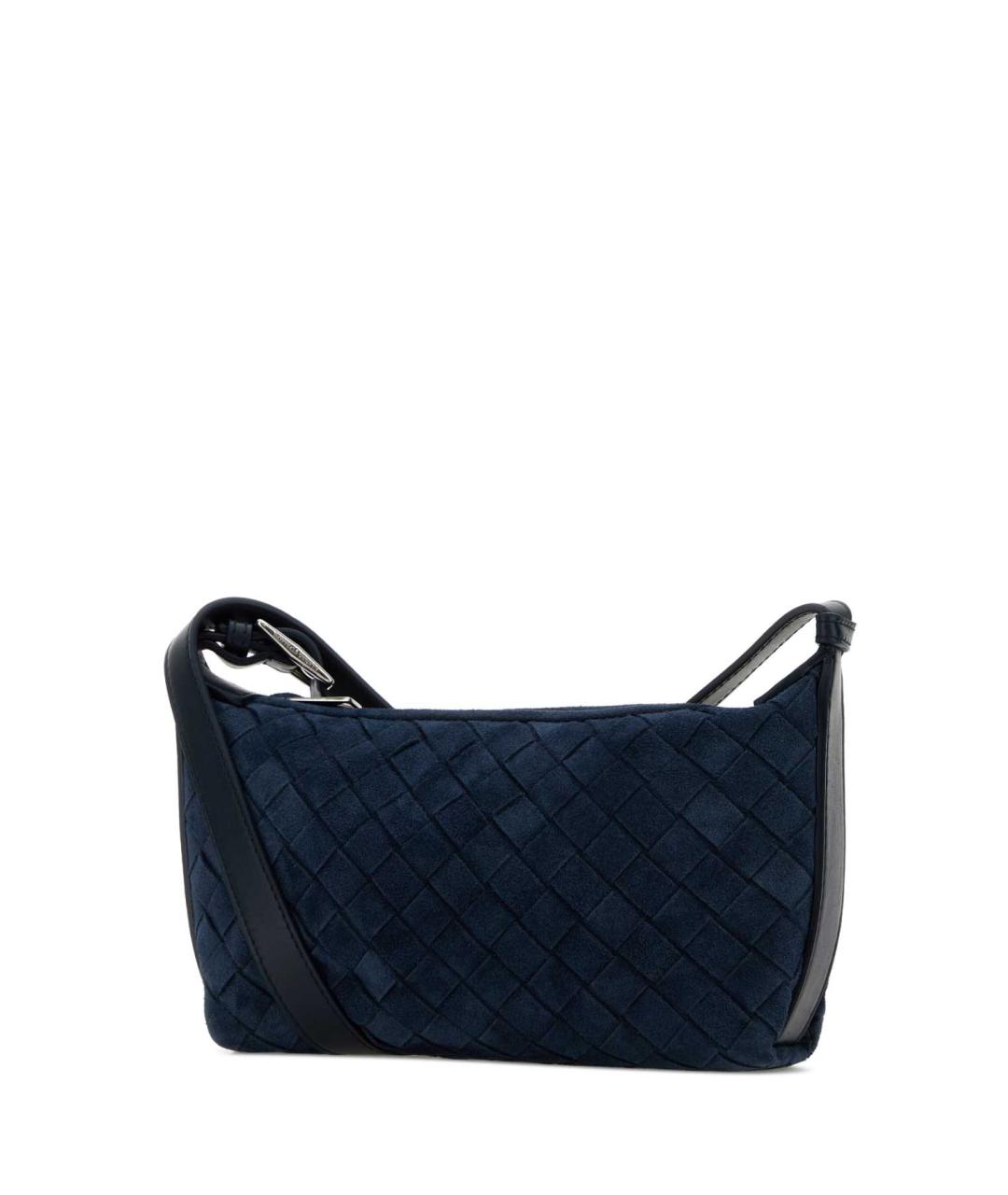 BOTTEGA VENETA Темно-синяя замшевая сумка на плечо, фото 2