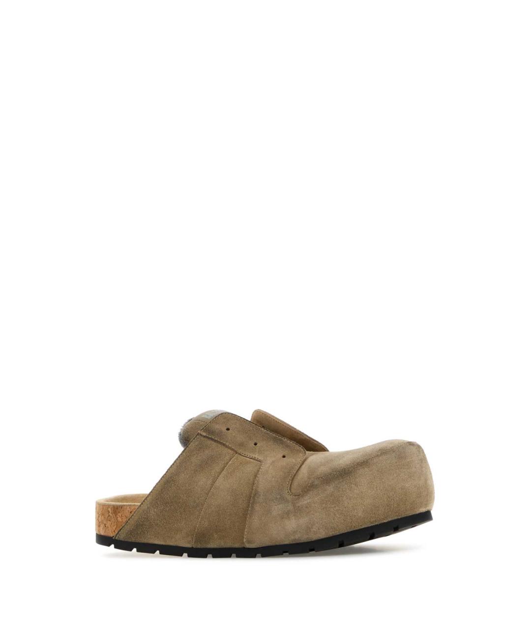 BALENCIAGA Бежевые кожаные шлепанцы, фото 2