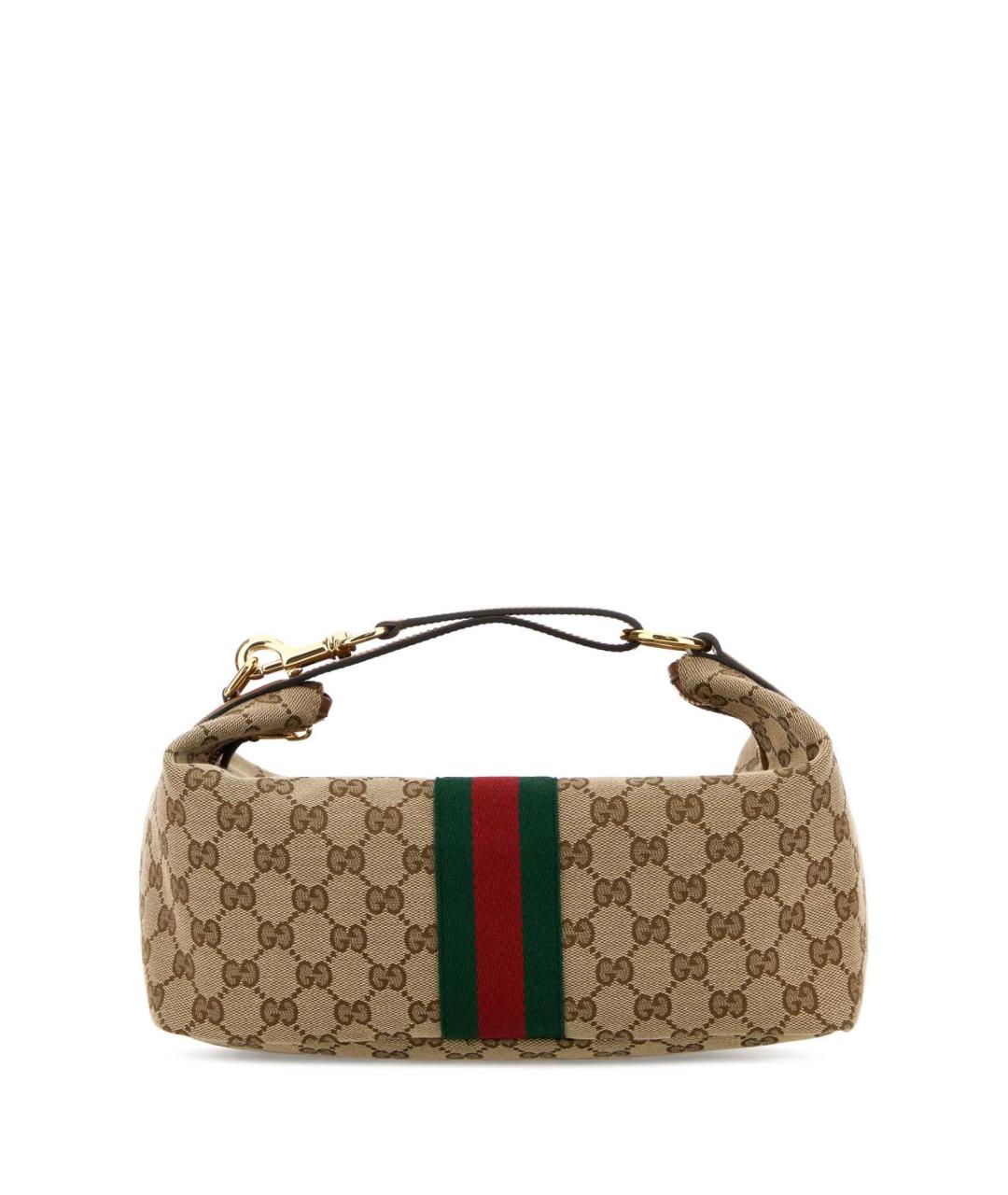 GUCCI Бежевая тканевая сумка с короткими ручками, фото 1