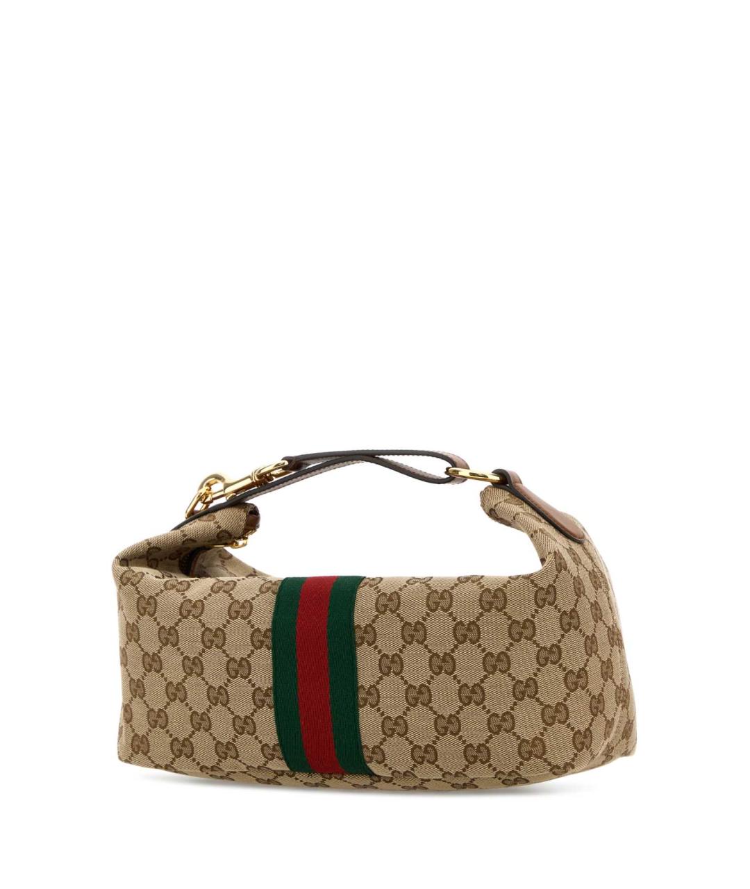 GUCCI Бежевая тканевая сумка с короткими ручками, фото 2