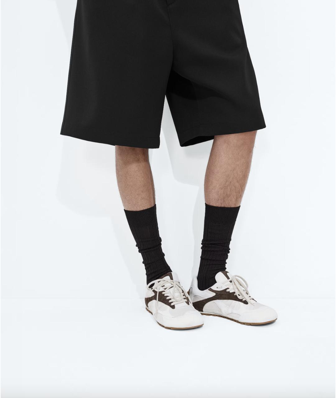 BOTTEGA VENETA Белые замшевые кроссовки, фото 3