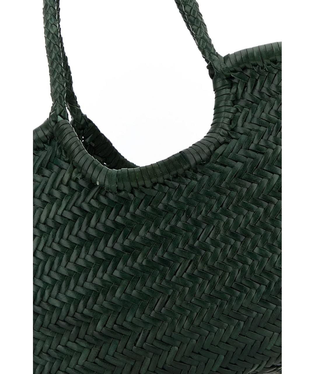 Dragon Diffusion Зеленая пелетеная сумка тоут, фото 4