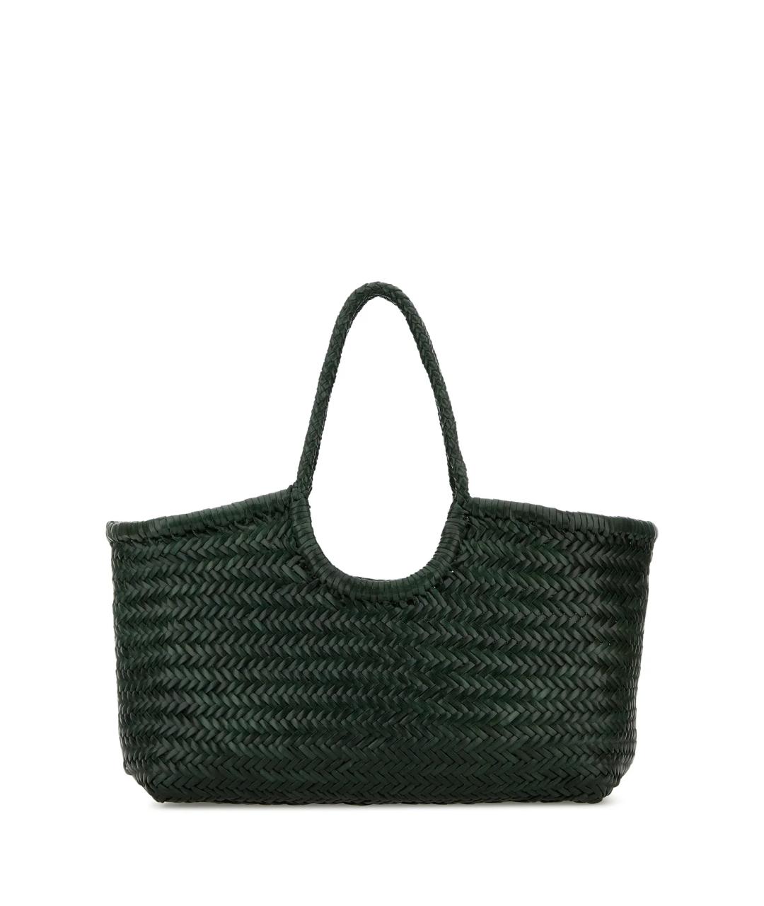 Dragon Diffusion Зеленая пелетеная сумка тоут, фото 3