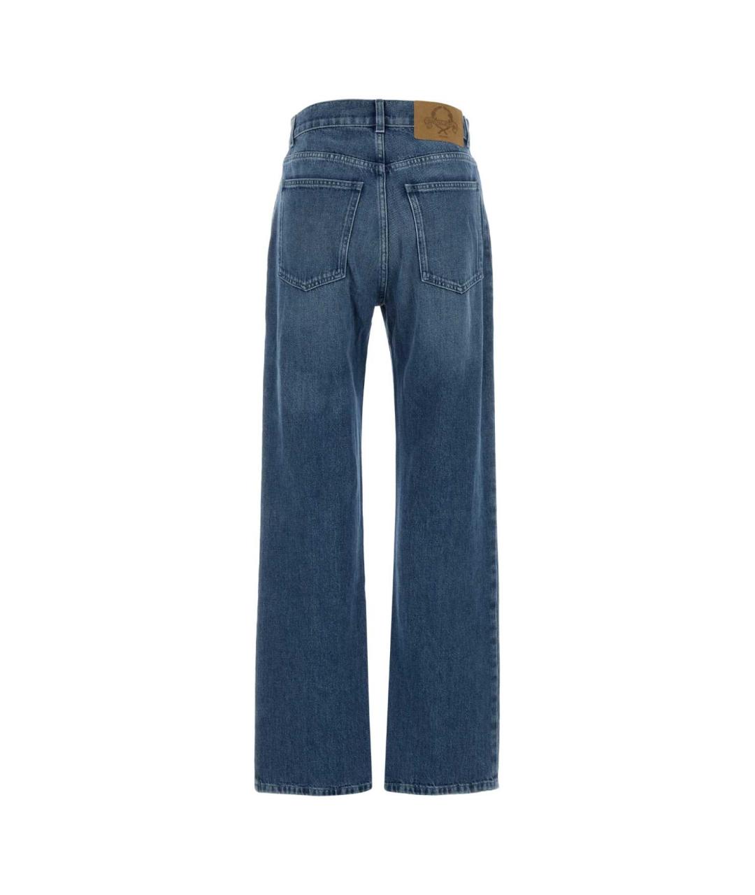 MOSCHINO Голубые хлопковые прямые джинсы, фото 2