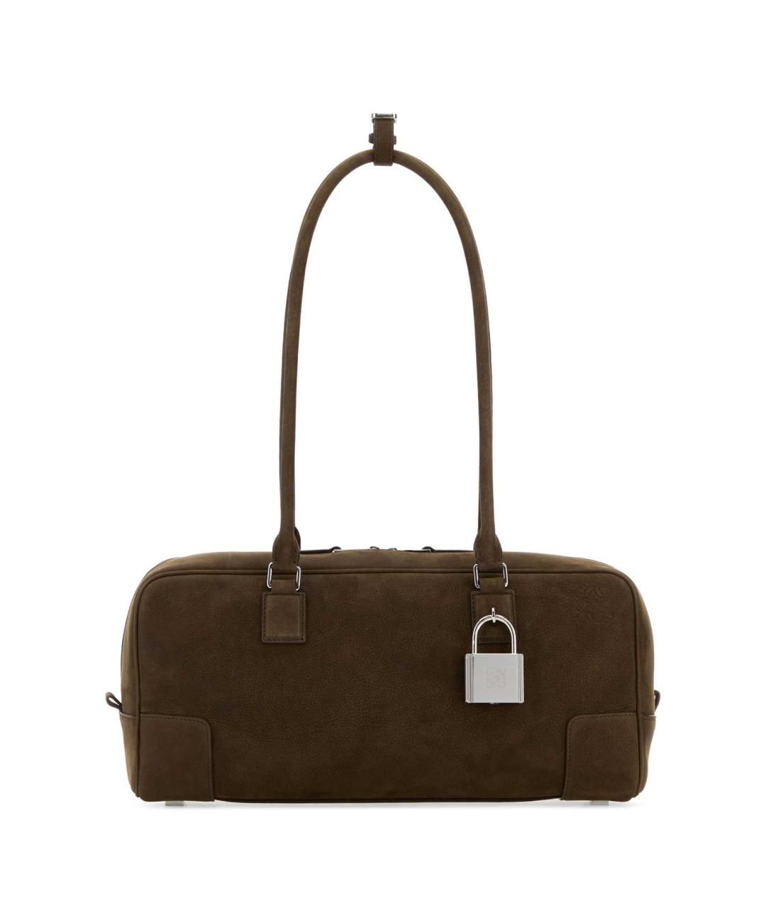 LOEWE Коричневая кожаная сумка через плечо, фото 1