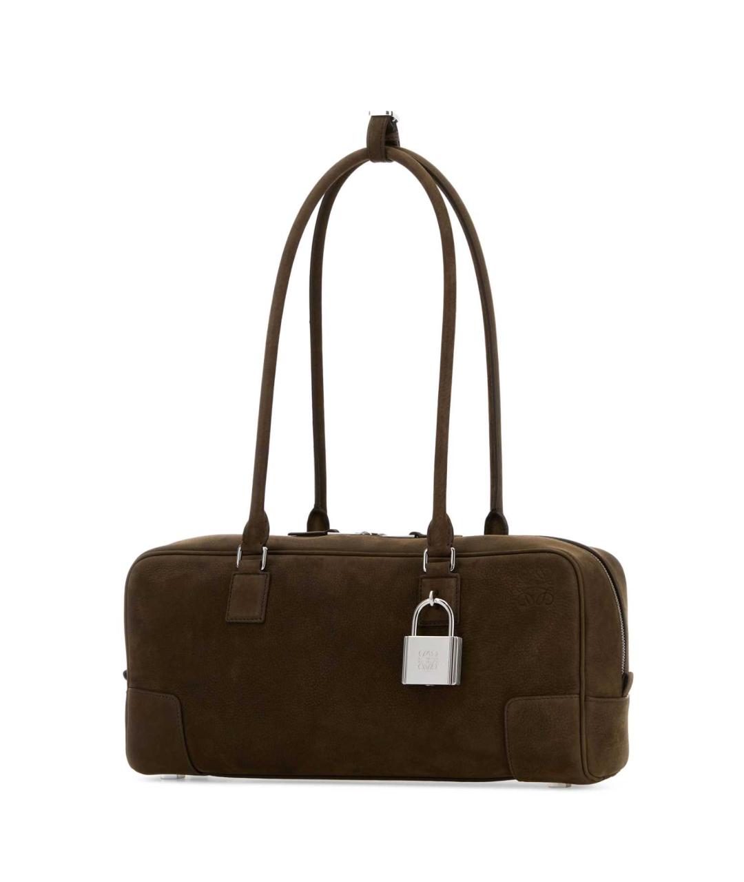 LOEWE Коричневая кожаная сумка через плечо, фото 2