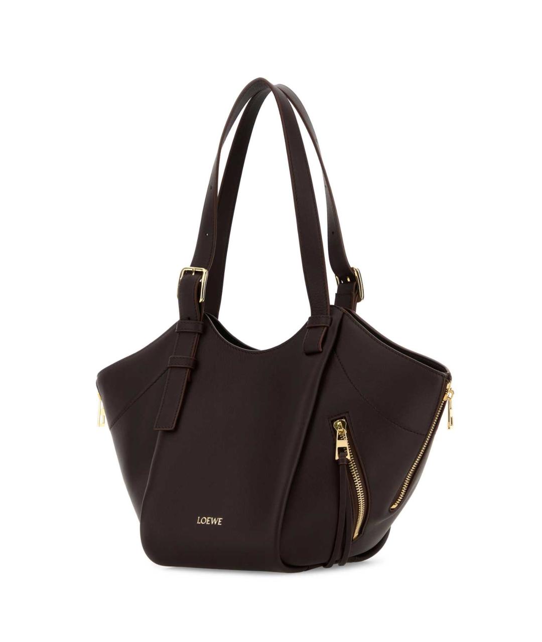 LOEWE Коричневая кожаная сумка тоут, фото 2