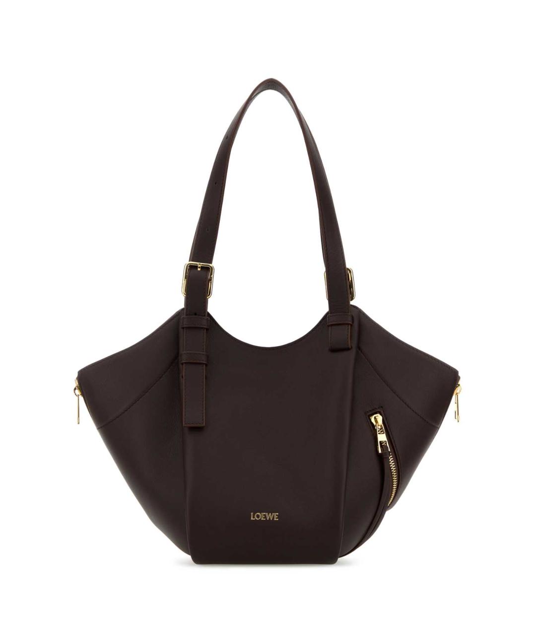 LOEWE Коричневая кожаная сумка тоут, фото 1