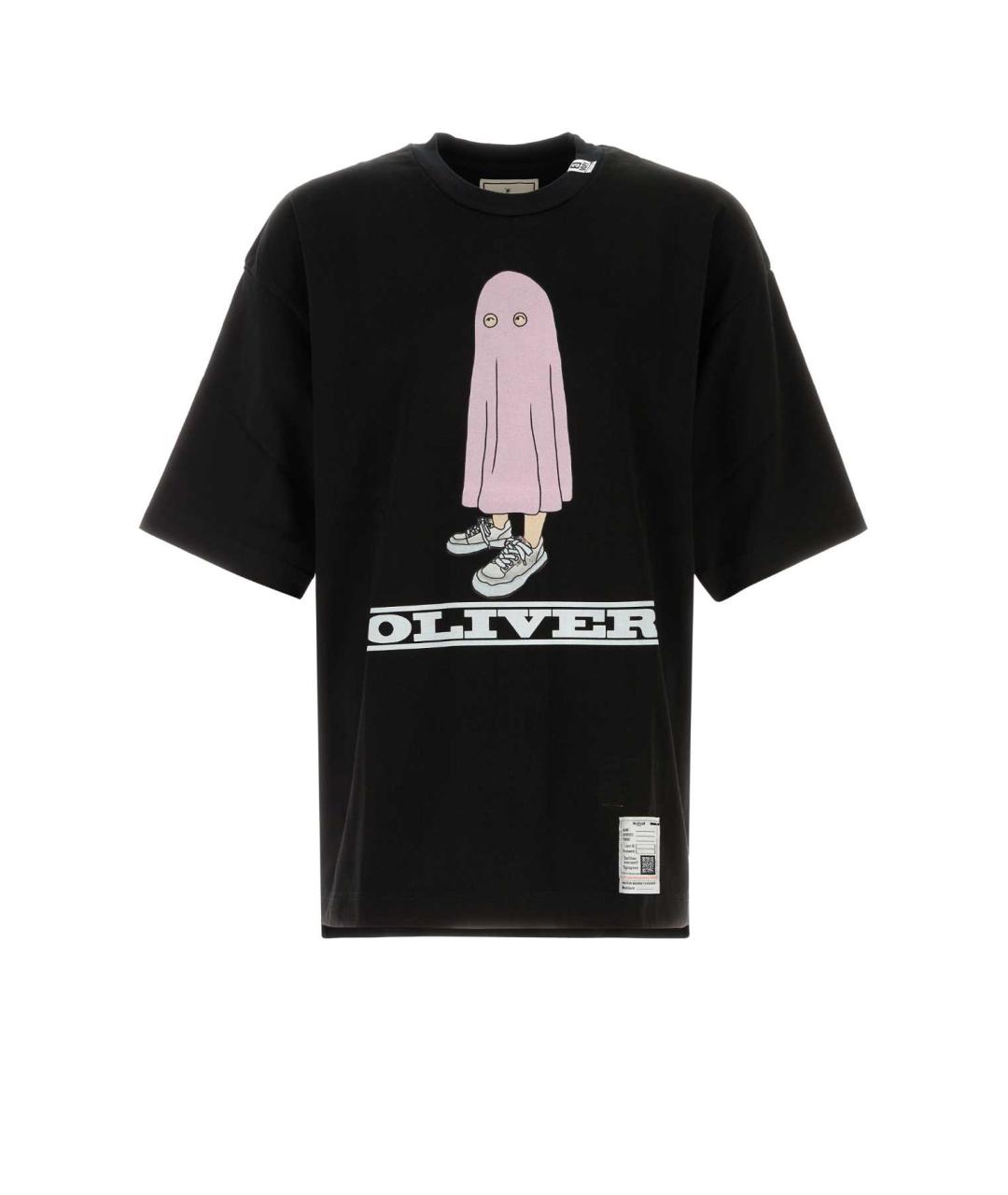 MAISON MIHARA YASUHIRO Черная хлопковая футболка, фото 1