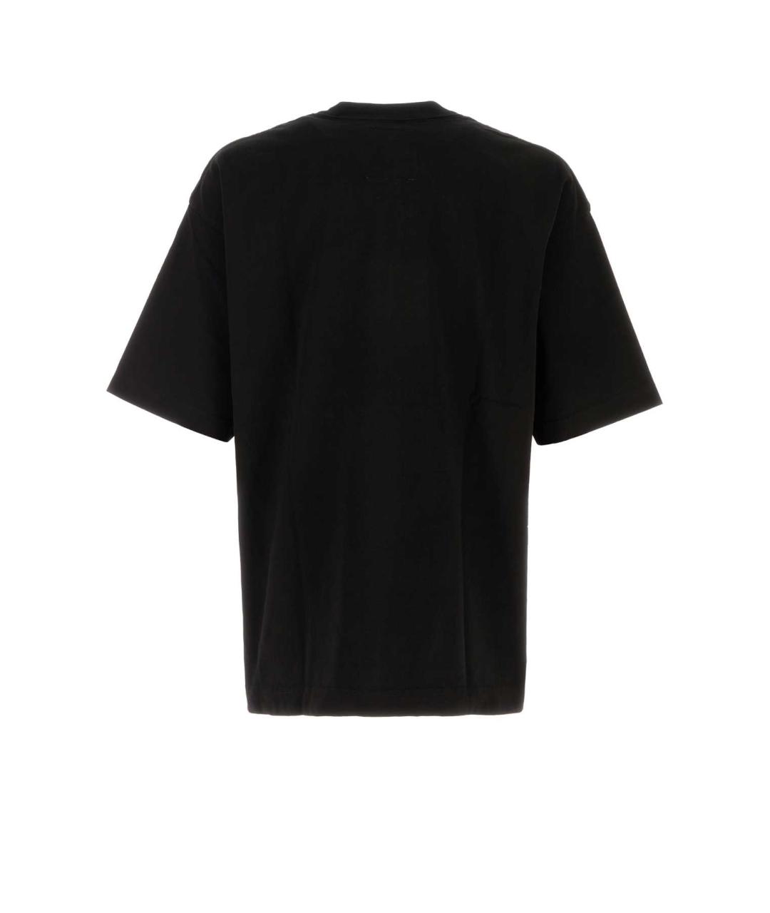 MAISON MIHARA YASUHIRO Черная хлопковая футболка, фото 2