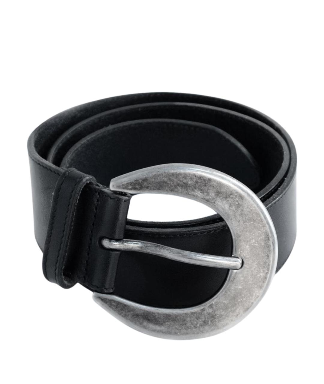 SAINT LAURENT Черный кожаный ремень, фото 1