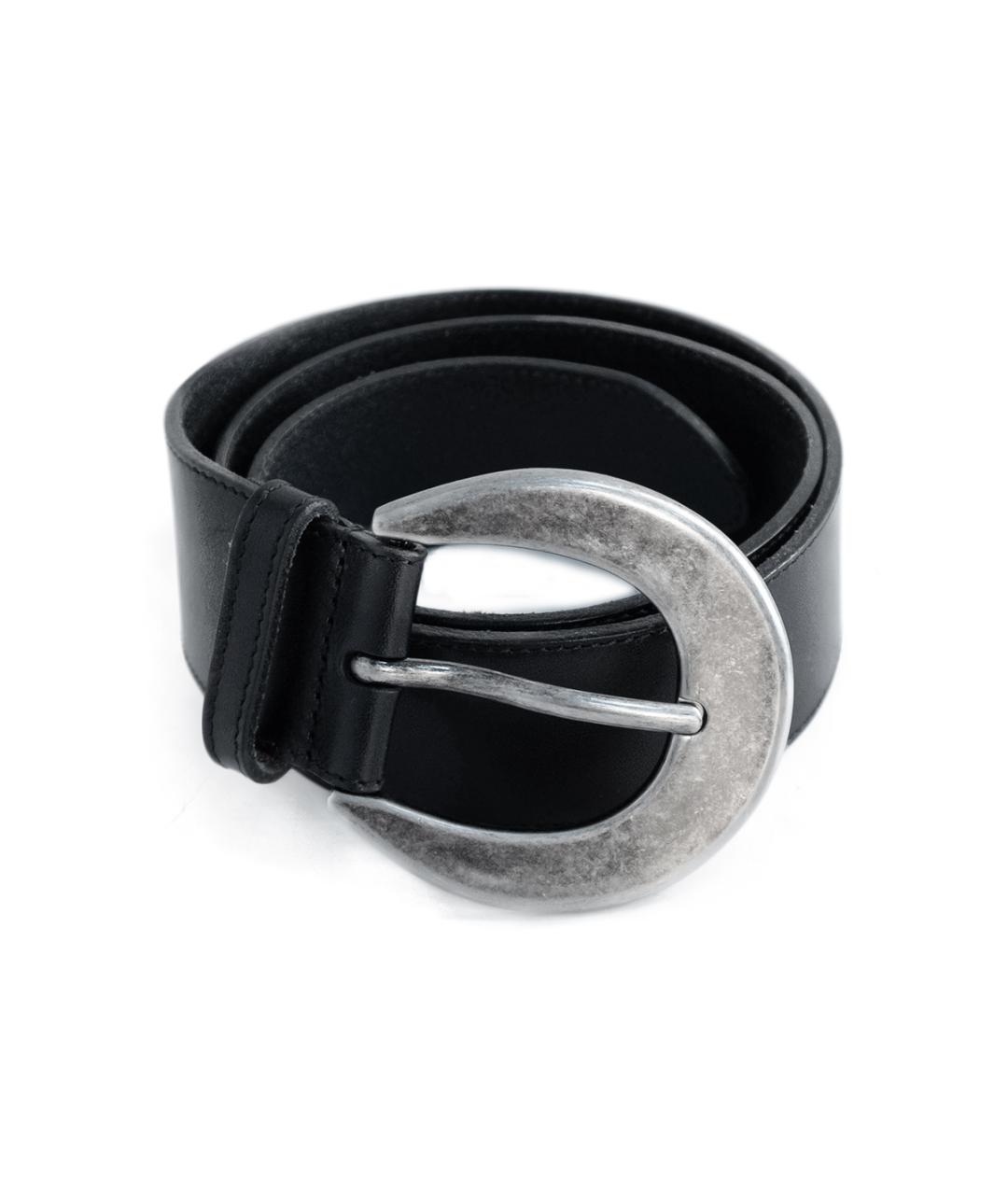 SAINT LAURENT Черный кожаный ремень, фото 6