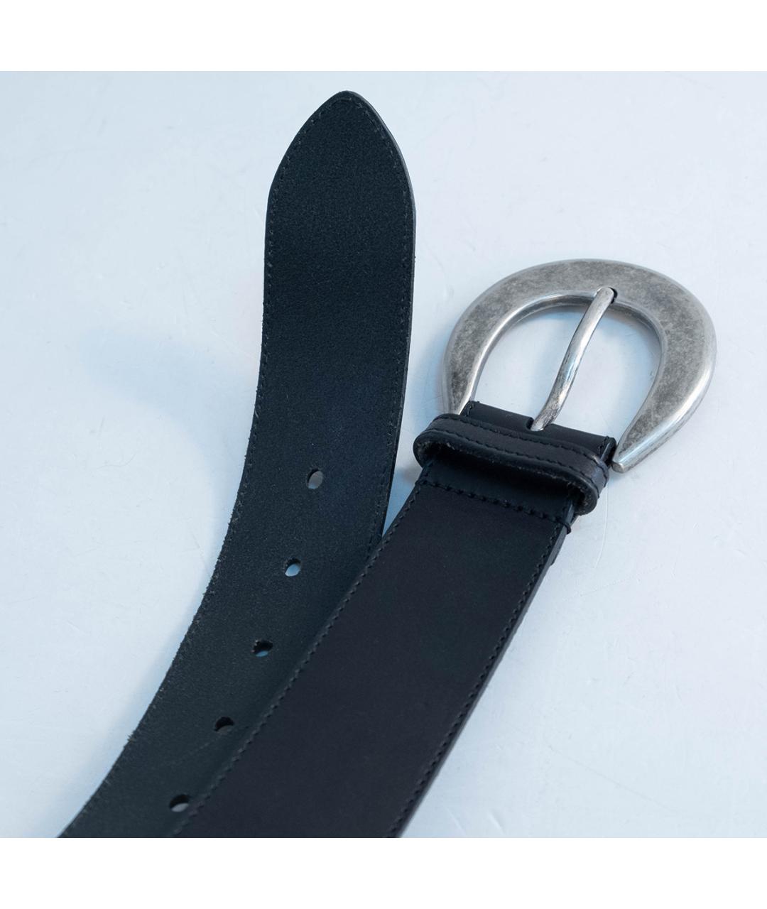 SAINT LAURENT Черный кожаный ремень, фото 3
