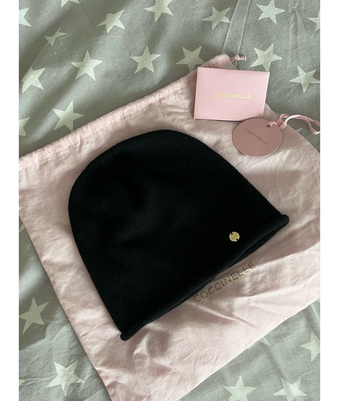 COCCINELLE Черная шерстяная шапка, фото 5