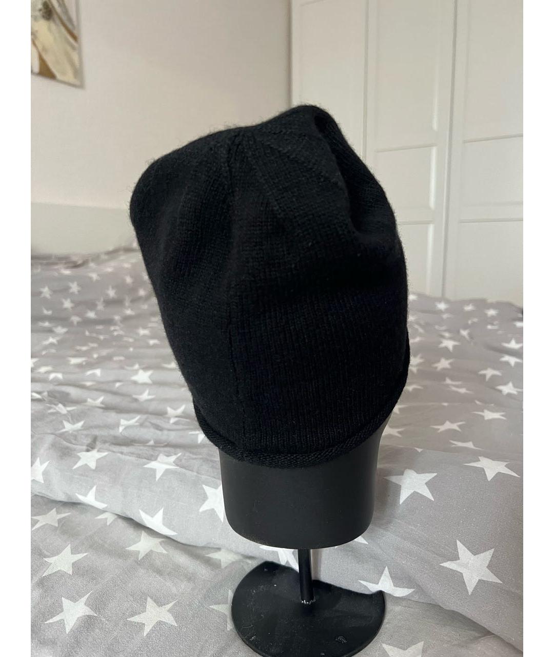 COCCINELLE Черная шерстяная шапка, фото 3