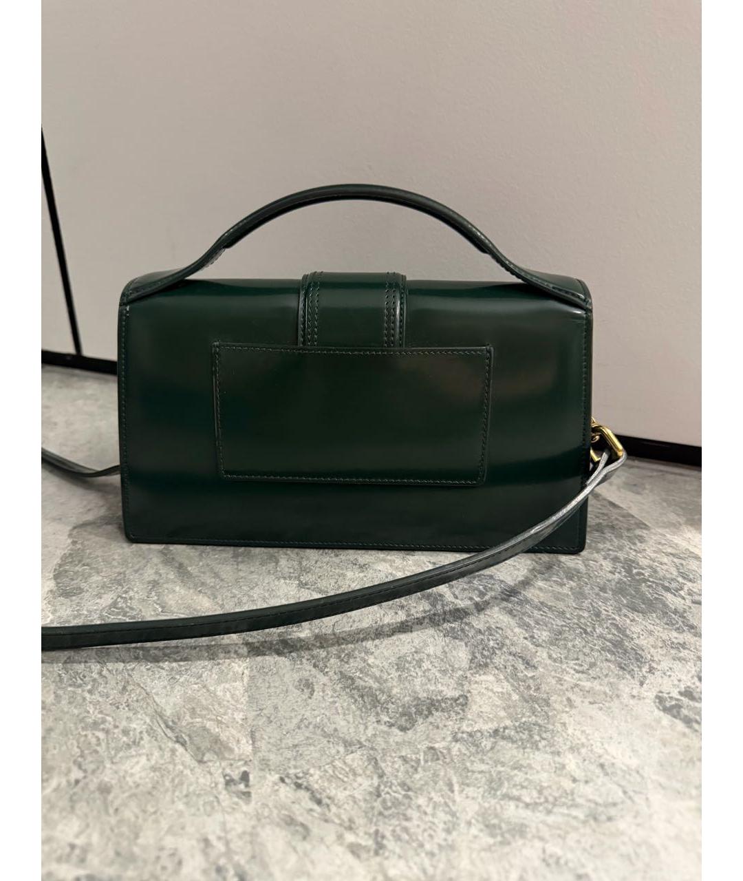 JACQUEMUS Зеленая сумка через плечо из лакированной кожи, фото 3