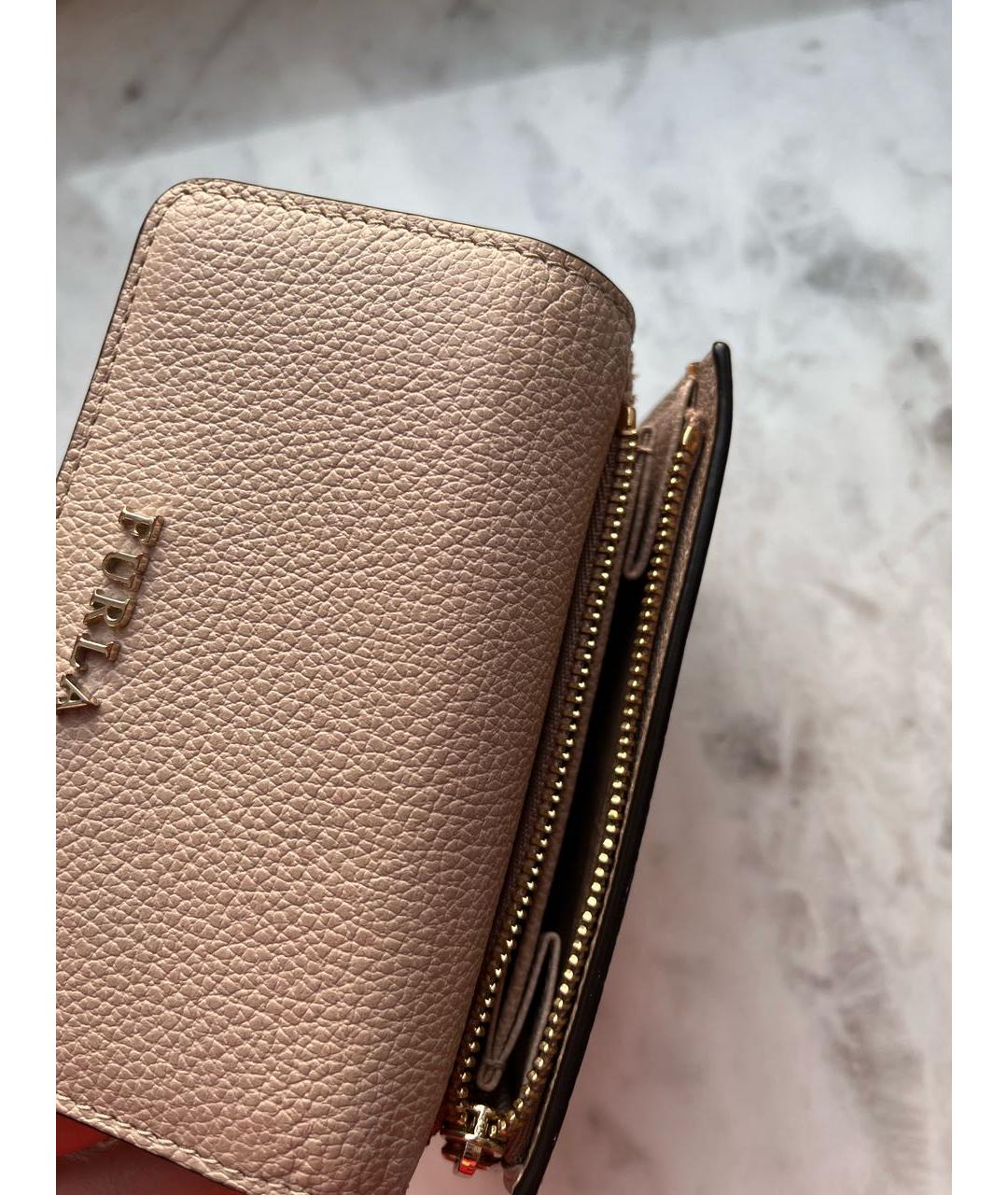 FURLA Розовый кожаный кошелек, фото 4