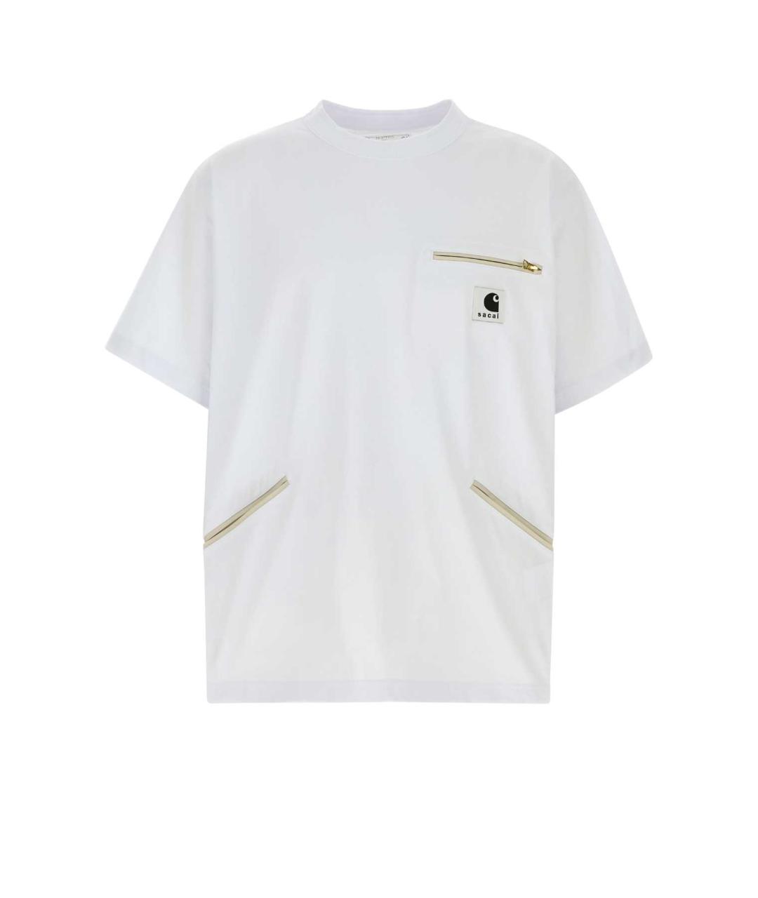 SACAI Белая хлопковая футболка, фото 1