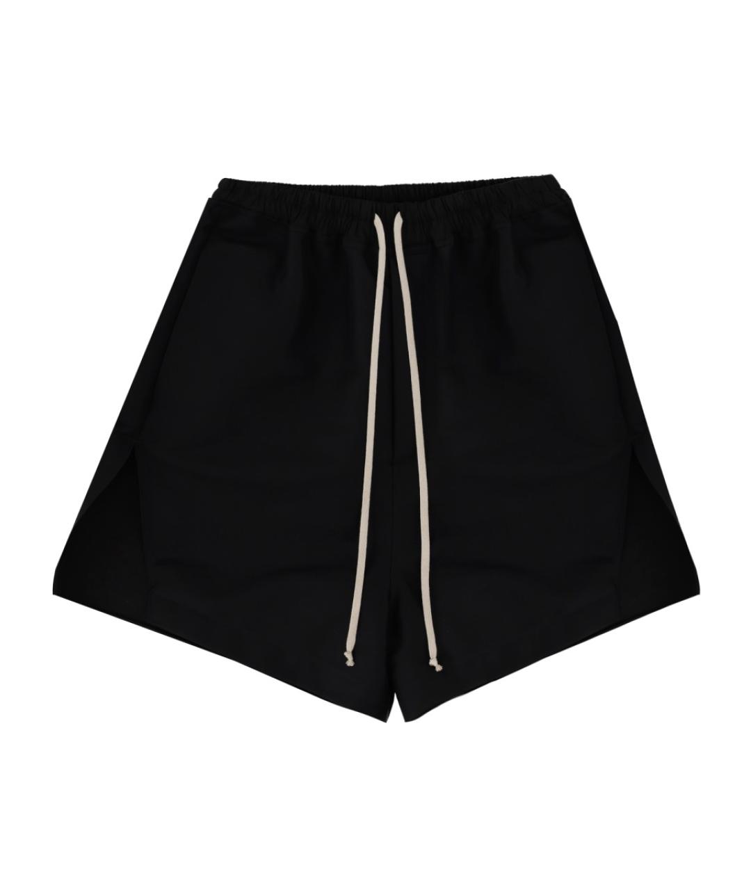 RICK OWENS Черные хлопковые шорты, фото 1