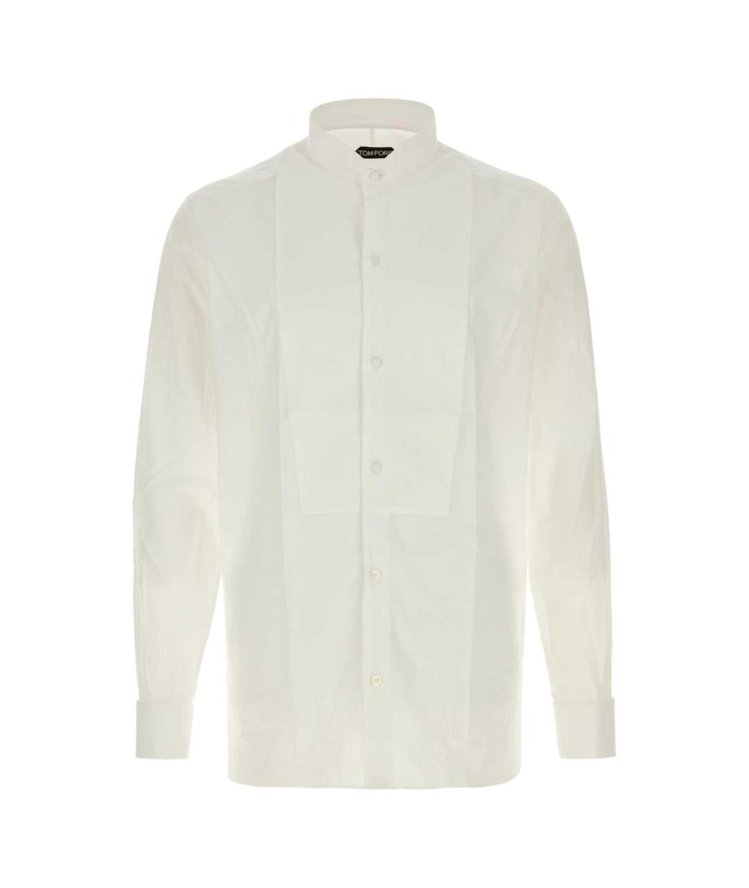 TOM FORD Белая хлопковая классическая рубашка, фото 1