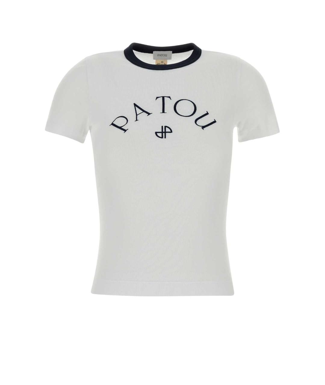 PATOU Белая хлопковая футболка, фото 1