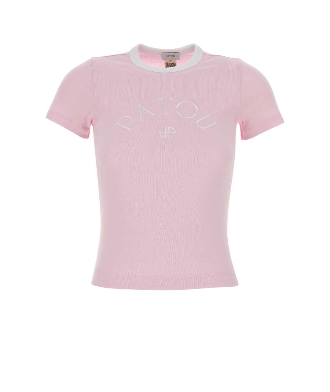 PATOU Розовая хлопковая футболка, фото 1
