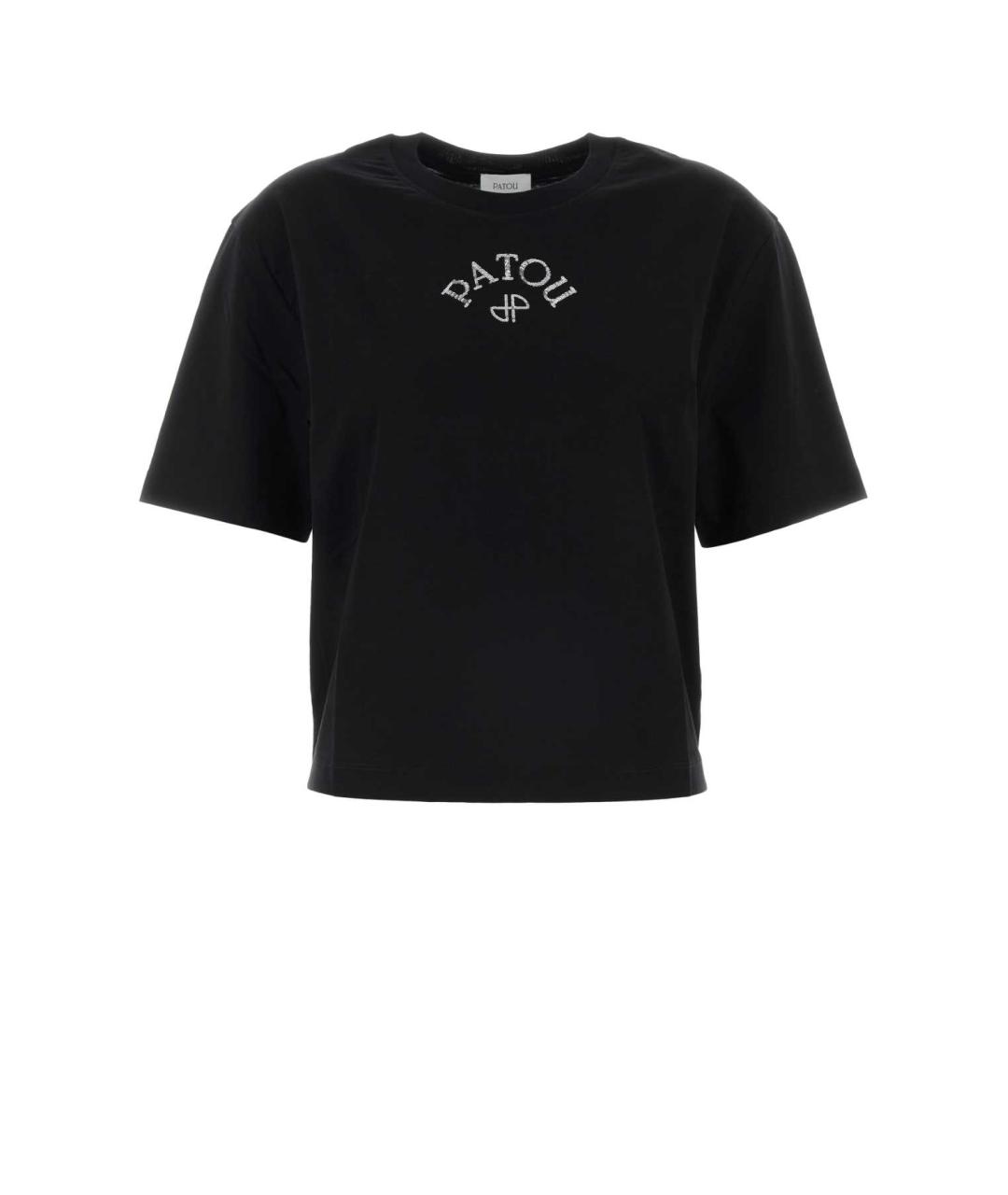 PATOU Черная хлопковая футболка, фото 1
