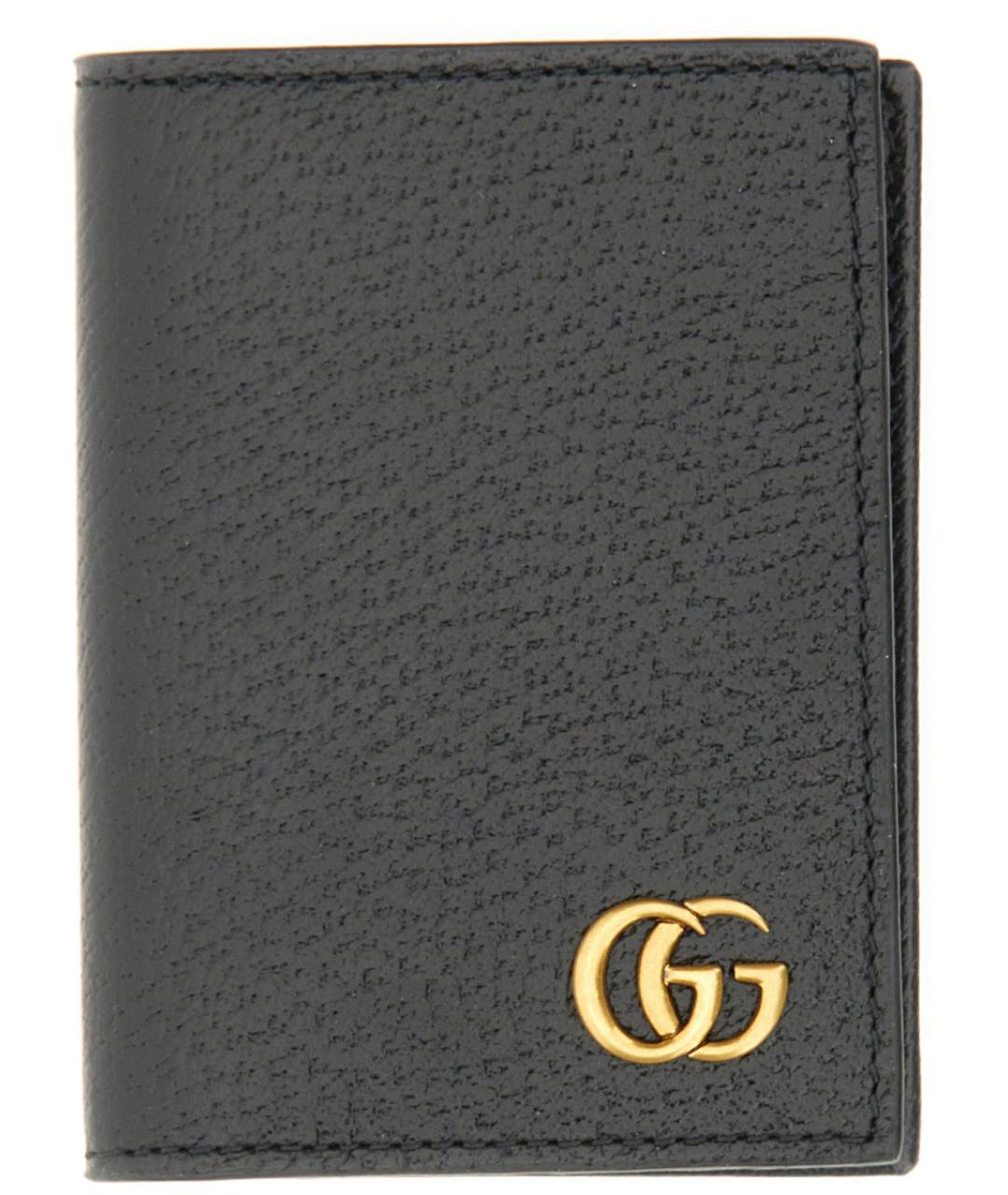 GUCCI Черный кожаный кошелек, фото 1