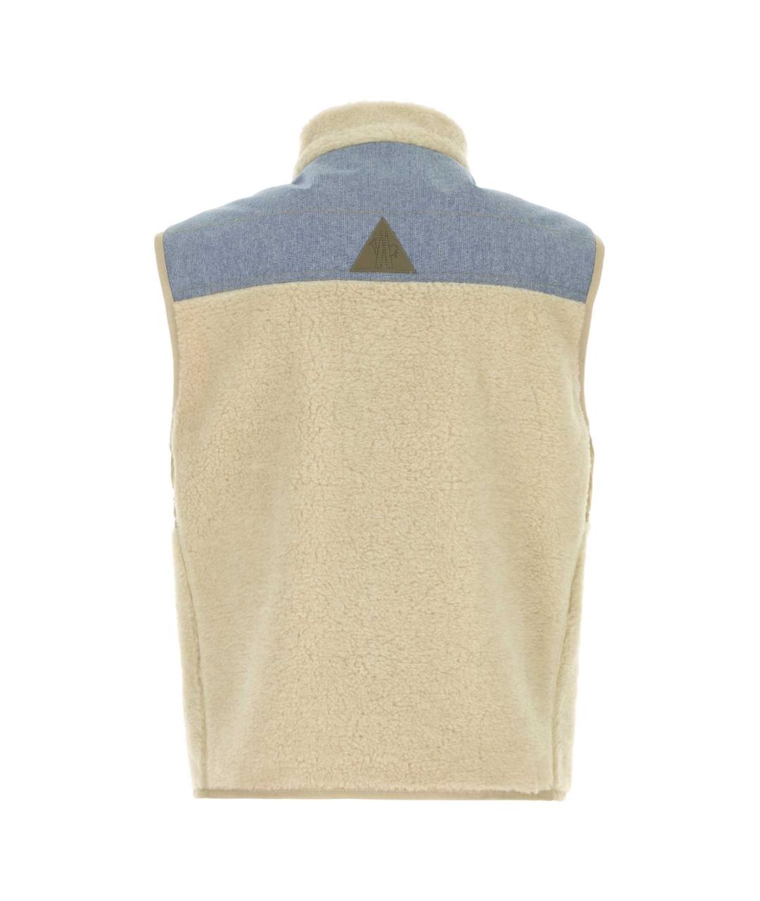 MONCLER GRENOBLE Бежевый синтетический жилет, фото 2