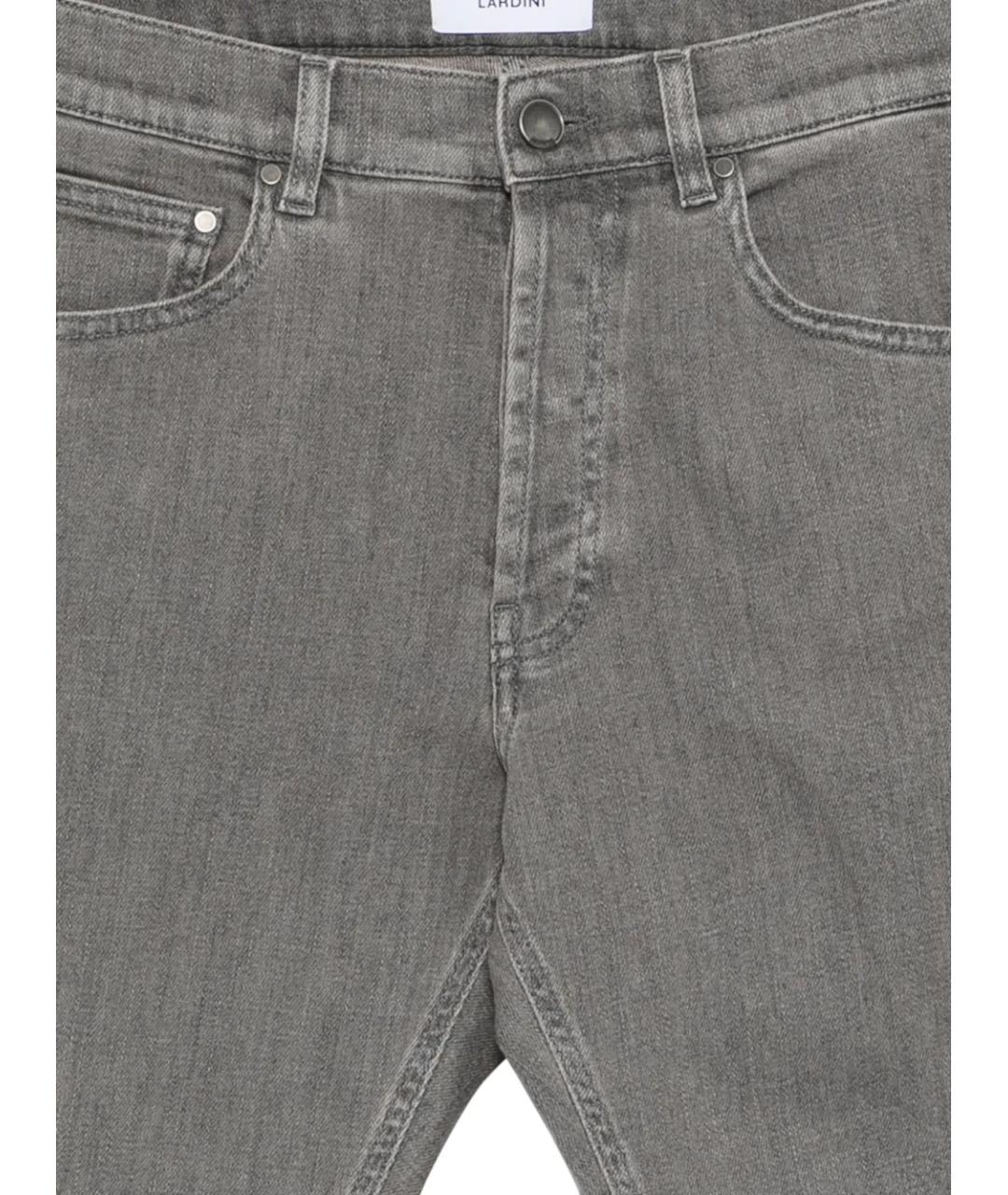 LARDINI Серые хлопковые джинсы скинни, фото 3