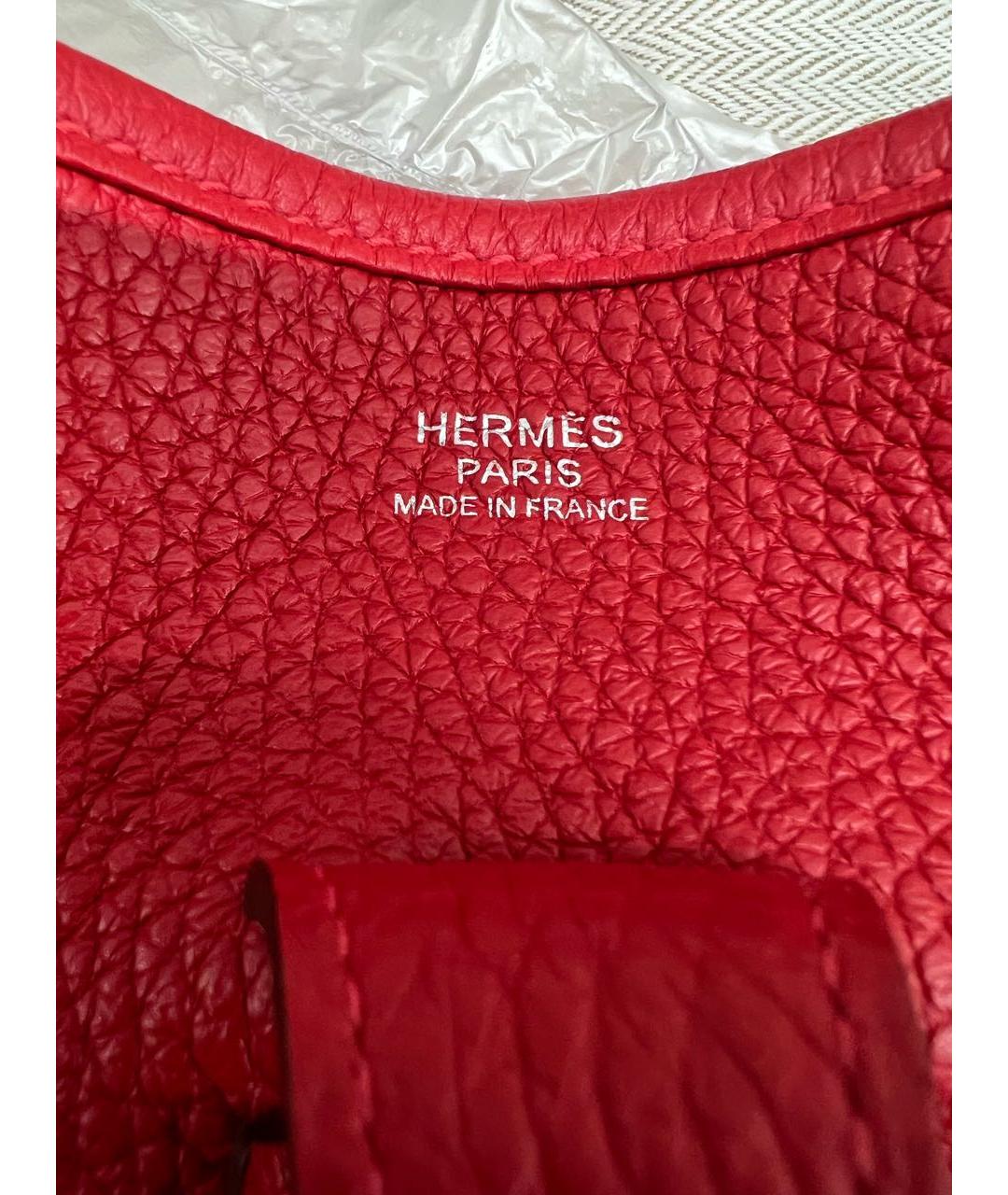 HERMES Красная кожаная сумка через плечо, фото 2