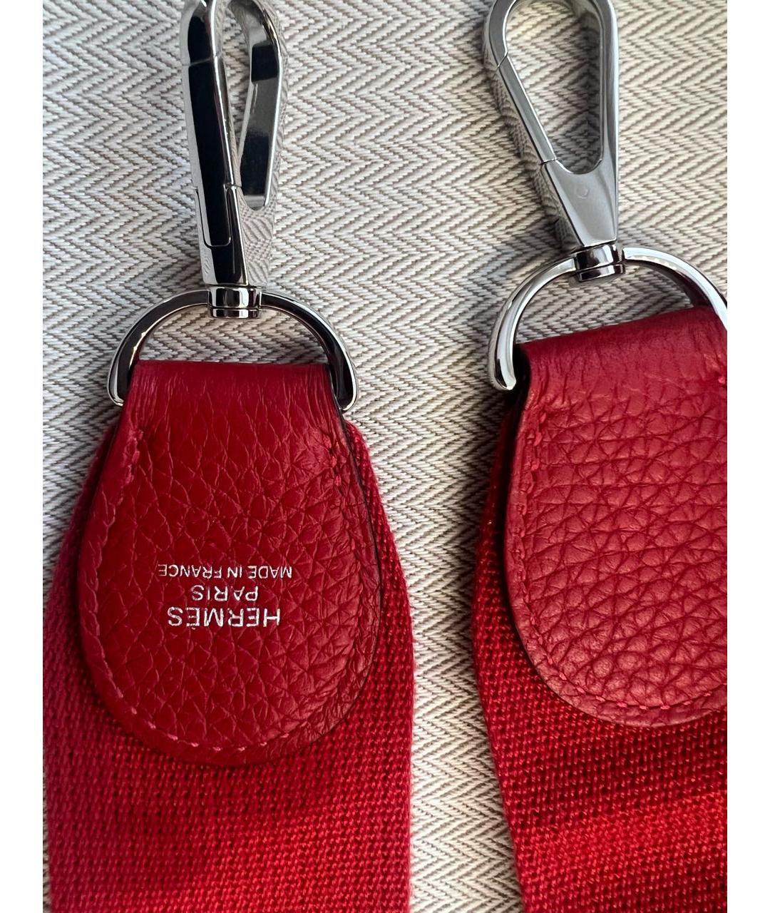 HERMES Красная кожаная сумка через плечо, фото 4