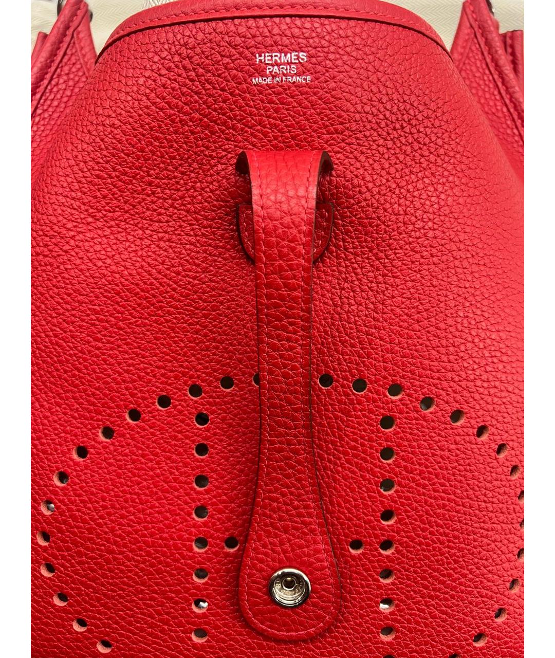 HERMES Красная кожаная сумка через плечо, фото 3