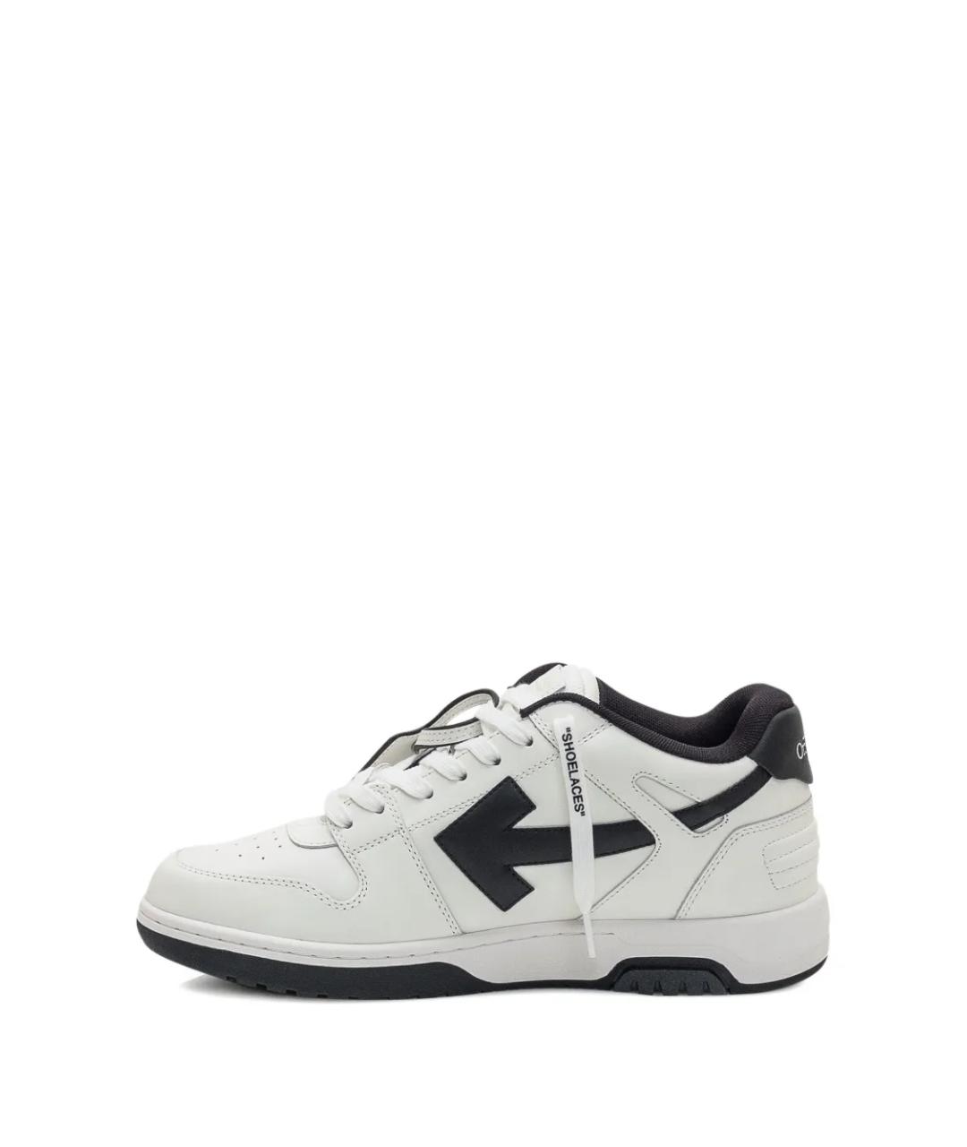 OFF-WHITE Белые кожаные низкие кроссовки / кеды, фото 4