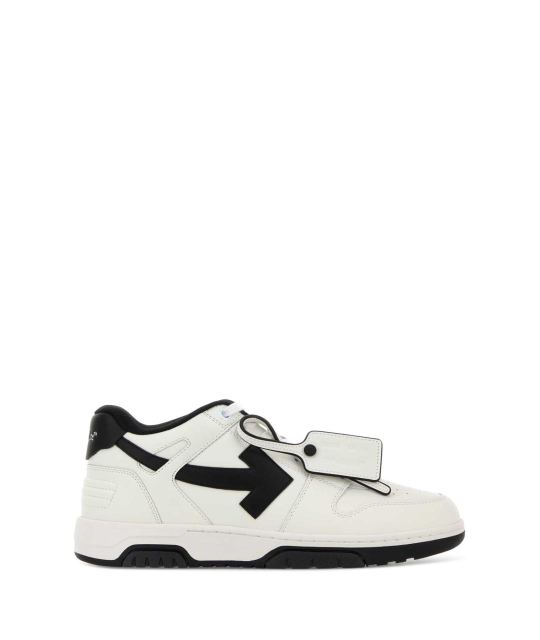 OFF-WHITE Белые кожаные низкие кроссовки / кеды, фото 1